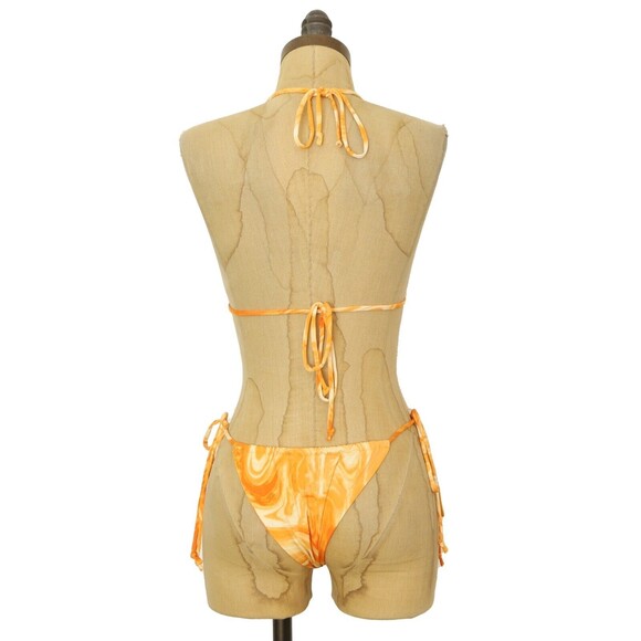 Naked Wardrobe Swim Dreamsicle String Bikini Swimsuit Sz S NW- W073 NWT B92 - Picture 4 of 5